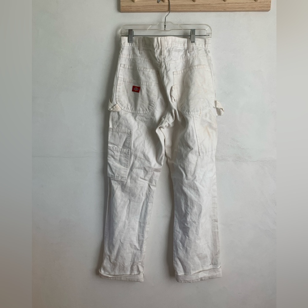 White Carpenter Pants with Utility Pockets